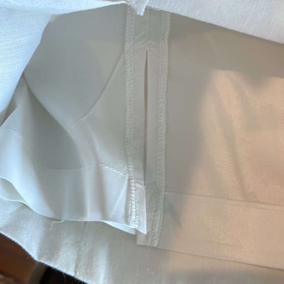 WORN ONCE White Linen Bebe Dress Size 2 - Picture 10 of 11